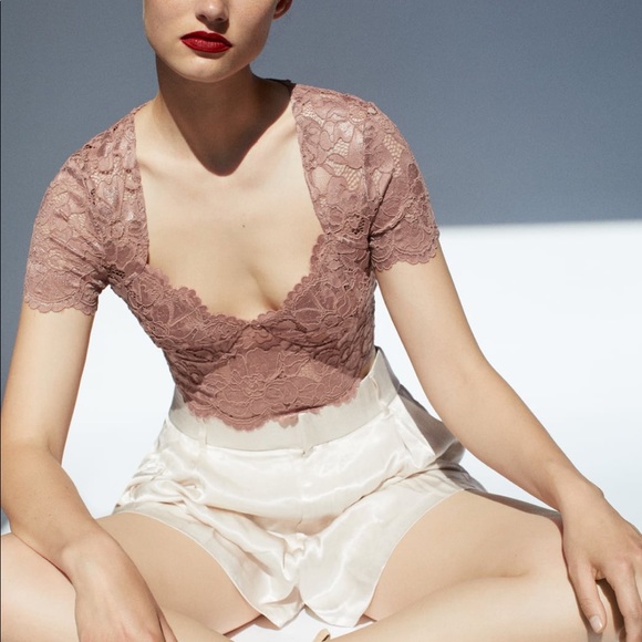 Zara Tops - ZARA BNWT Lace Crop Top